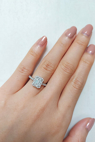 Crystal Diamond Zirconia Tanıtım fiyatı- 1.75 karat baget yüzük