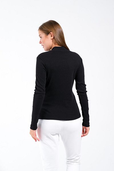 Signature Style 724102 _Top cu mânecă lungă pentru femei, cu gât țesut