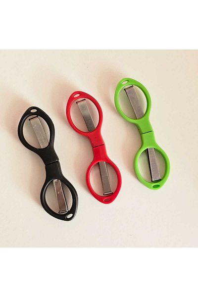 urzsmell Folding Glasses Scissors (Plastic Handle) Red