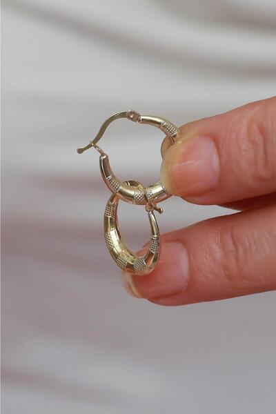 Bayar Gold 14 Ayar Altın Orta Boy Heleni Küpe