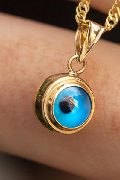 Bayar Gold Altın Mavi Gözlü Singapur Kolye