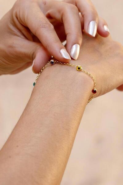 Bayar Gold 14 Ayar Altın Renkli Doç Bileklik