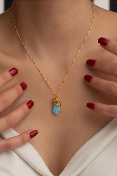 Bayar Gold Altın Fatma Ana Eli Halat Burgu Kolye