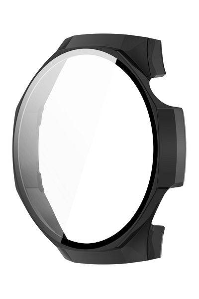 NovStrap واقي شاشة زجاجي وحافظة حماية من البولي كربونات الصلب متوافق مع ساعة Huawei Watch Gt5 Pro مقاس 46 ملم