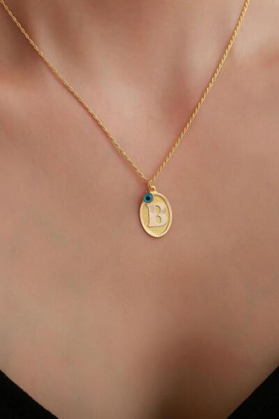 Bayar Gold 14 Ayar Altın B Harf Nostaljik Kolye
