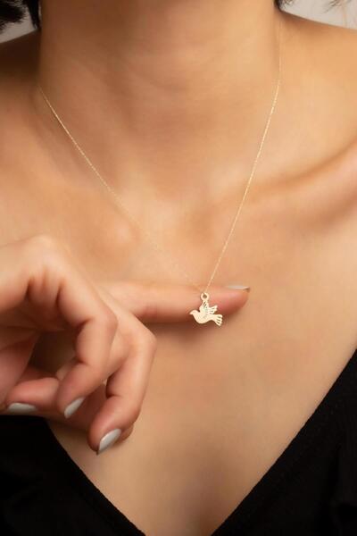 Bayar Gold 14 Ayar Altın Güvercin Kolye