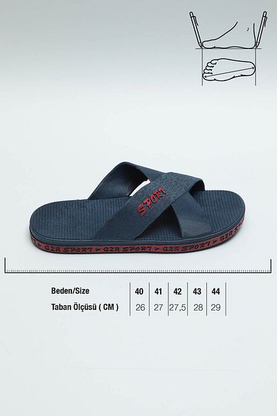 GEZER Men's Non-Slip Sea Beach Pool Bathroom Daily Slippers