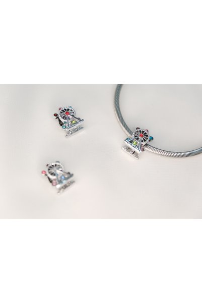 CYB STUDİO Stainless Steel Charm with Ferris Wheel Figure