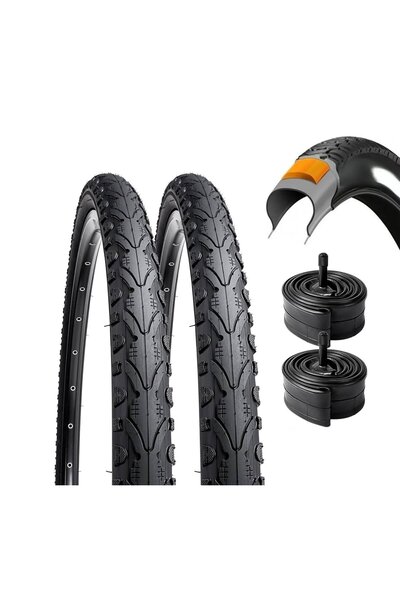 Bike And Art Black Cat 5mm Zırhlı 26X1.75 Zırhlı Dağ Bisikleti Lastiği İç Dış...