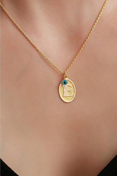 Bayar Gold 14 Ayar Altın E Harf Nostaljik Kolye