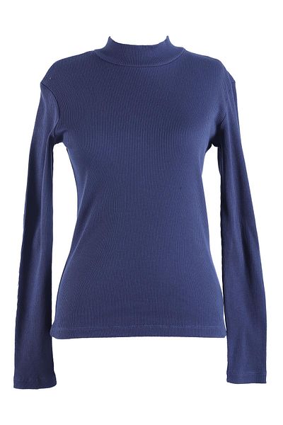 Signature Style 724102 _Treu cu mânecă lungă pentru femei, cu gât țesut, camisole, albastru bleumarin