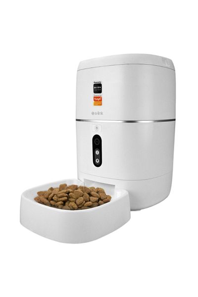 gaman 6L Capacity Voice Message Automatic Feed Container Wifi+Bt Tuya Powered Cat Dog Feeder