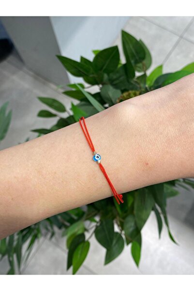 Bayar Gold 14 Ayar Altın Kırmızı İpli Gözlü Bileklik