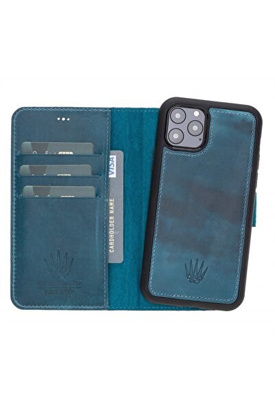 WATCHOFROYAL Magıc Wallet Iphone 11 Pro Turkuaz Cuzdan + Kılıf