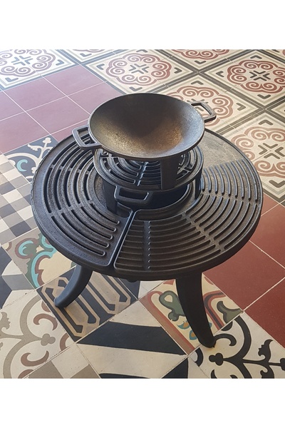 KOCHER DÖKÜM BAHCE  ŞÖMİNESI 50 CM BBQ MANGAL ATEŞ CUKURU