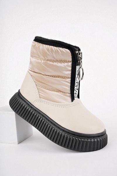 MUGGO Candy Guaranteed Baby Comfortable Fit Front Zippered Fur Inside Rain and Snow Boots