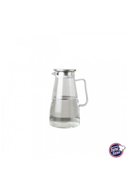 Fame Kıtchen UN602 Orta Boy Metal Süzgeç Kapaklı Borosilikat Cam Sürahi 1300cc