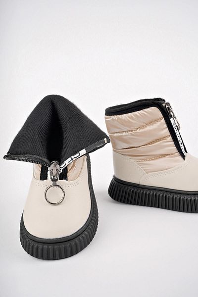 MUGGO Candy Guaranteed Baby Comfortable Fit Front Zippered Fur Inside Rain and Snow Boots