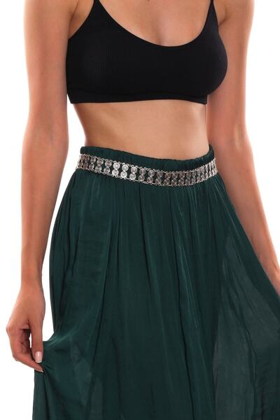 LABALABA Γυναικεία ένθετη ένθετη ένθετη ένθετη ζώνη με αντίκες ασημένια σχεδίαση