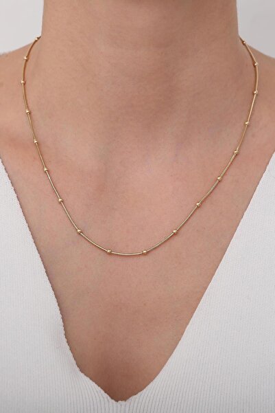 Bayar Gold 14 Ayar Altın Sık Toplu Tondo Kolye