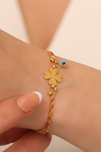 Bayar Gold 14 Ayar Altın Halep Yonca Bileklik