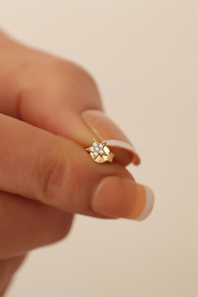 Bayar Gold 14 Ayar Altın Yıldız Küpe