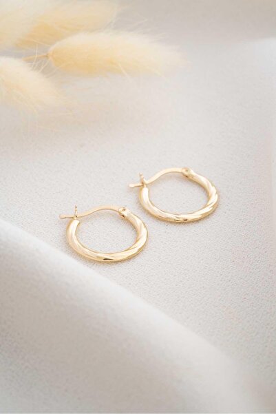 Bayar Gold 14 Ayar Altın Serena Halka Küpe