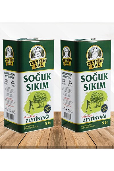 ZEYTİN ANA Yeni Sezon 5 Lt Soğuk Sıkım Zeytinyağı Avantajlı 2'li