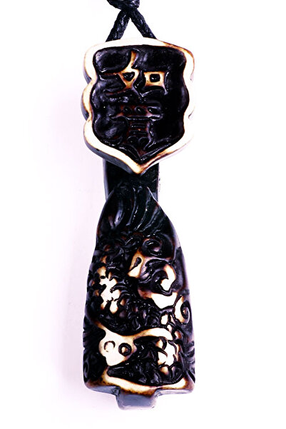 Dejavu Chinese Blessings Totem Design Adjustable Drawstring Necklace