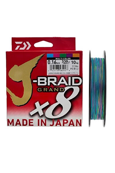 daiwa J-Braid Grand 300m 0.16mm 8X Multi Color İp Misina