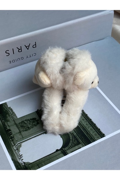 Twinssis Accessories Μοντέλο Teddy βελούδινη πόρπη με αρκουδάκι