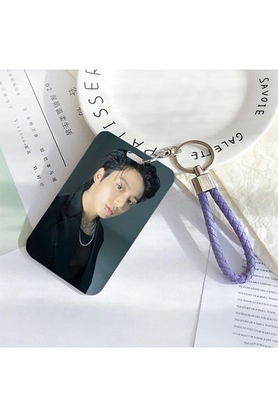 Kpop Dünyasi Bts'' Jungkook Golden'' Hard Cover Card Holder/Keychain