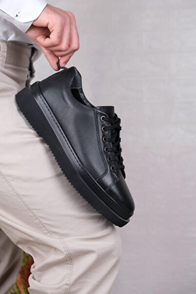 shot night Pánské šněrovací boty z pravé kůže