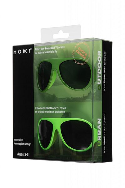 OEM MOKKI Click & Change-Kopien, UV-Schutz, grün, 2–5 Jahre, 2er-Set
