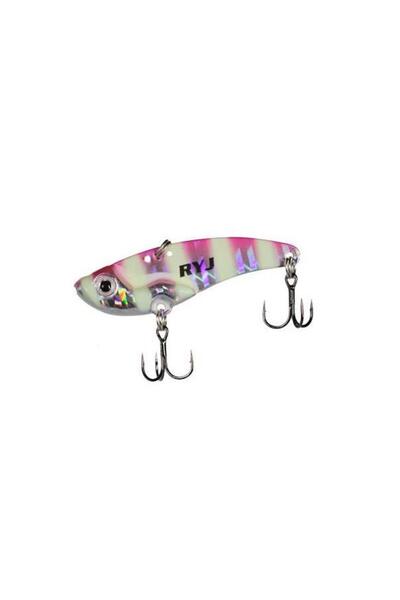 RYUJI Mirror Vib 3.5cm 4gr Vibrasyon Jig Yem Pink Zebra Glow