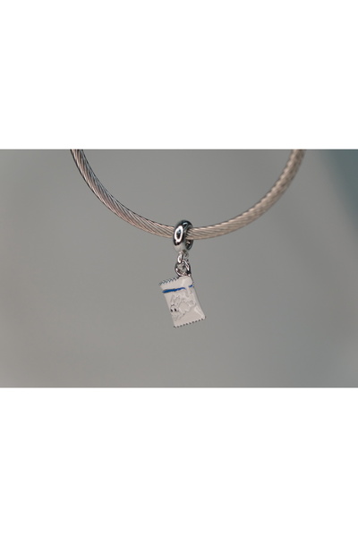 CYB STUDİO Stainless Steel Charm with Rabbit Figure