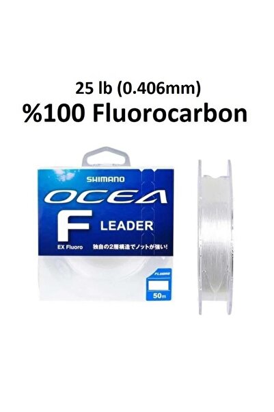Shimano Ocea F Leader Ex Fluorocarbon Misina 50m 25lb 0.406mm
