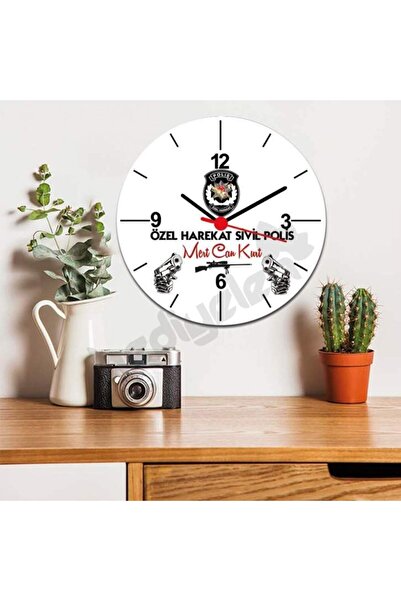 Hediyelen Özel Harekat Sivil Polis Duvar Saati