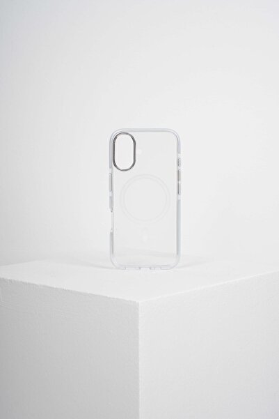 WATCHOFROYAL Onyx  Iphone 16 Pro Max Beyaz Kılıf Magsafe Özellikli Şeffaf Ser...