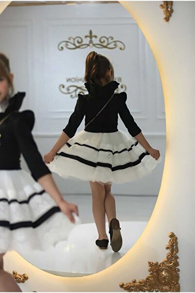 By Feyza Kids Collection lány design csipke ruha&estélyi ruha&kabát&táska 3 részes kombináció