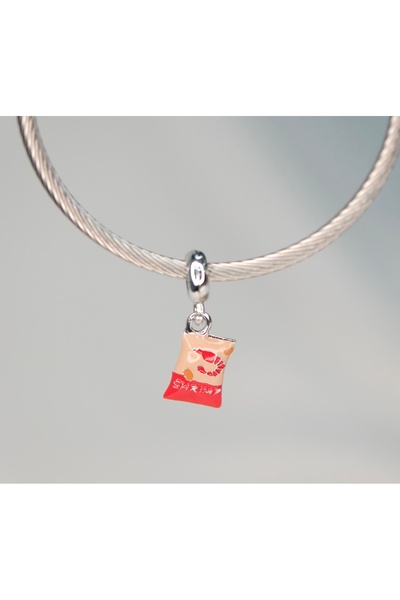 CYB STUDİO Shrimp (Shrimp) Stainless Steel Charm