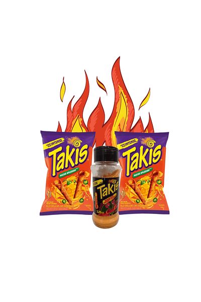 Takis Xplosion 56g ×2Pcs, Dragon Sweet Chili Chips Powder 3.25 oz