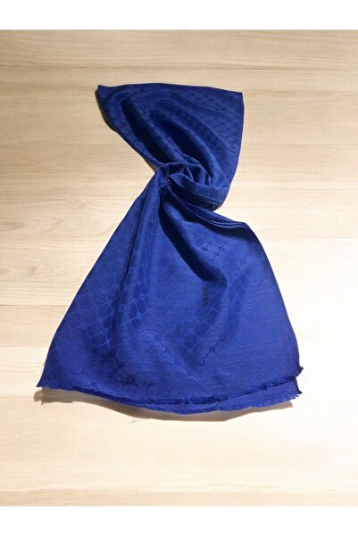 Aker Saks Mavisi K. Logolu İpek/Koton Jakar Etol Şal - 924