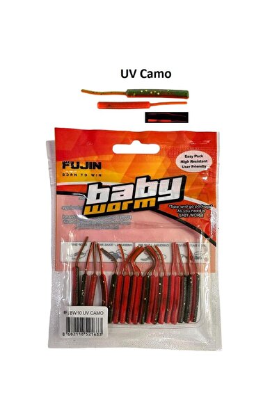 Fujin Baby Worm 5.2cm Floating LRF Silikonu (18 adet) UV Camo