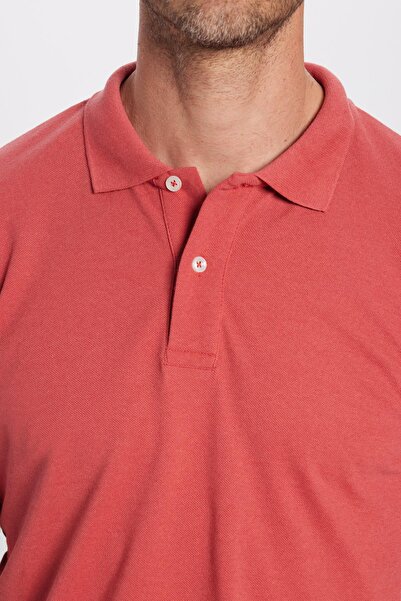 Tudors Men's Slim Fit Slim Fit Cotton Soft Texture Cool-Keeping Fabric Plain Pique Polo Neck T-Shirt