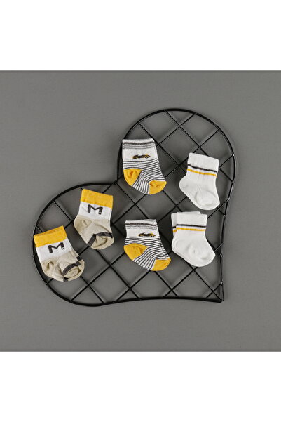 bebegci Patterned Newborn Unisex 6-Piece Baby Socks