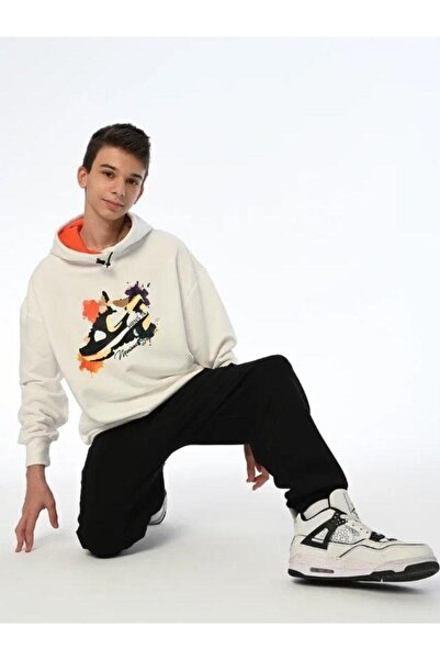 Marions Hanorac cu glugă cu imprimeu pantofi sport pentru băiat