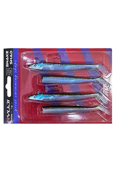 RYUJI Snake Shad 12cm 16gr (2 JİGHEAD 4 SİLİKON) 12 Gray Mullet