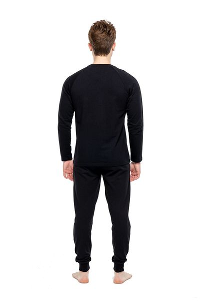 Mod Collection 3930 Ανδρική φόρμα αθλητικής φόρμας με στρογγυλή λαιμόκοψη -μαύρο