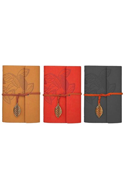 1. Kalite Kraft Kağıt-12x18 Suni Deri Kapaklı Vıntage Defter Koyu Kahverengi